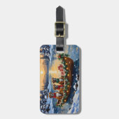 Boxer Kerstboot Vakantie Bagagelabel (Voorkant verticaal)