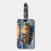 Boxer Kerstboot Vakantie Bagagelabel (Achterkant verticaal)