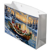 Boxer Kerstboot Vakantie Groot Cadeauzakje (Achterkant Gekanteld)