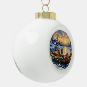 Boxer Kerstboot Vakantie Keramische Bal Ornament (Links)