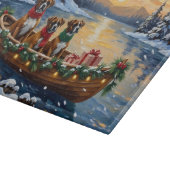 Boxer Kerstboot Vakantie Snijplank (Hoek)