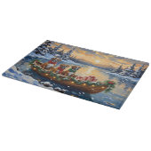 Boxer Kerstboot Vakantie Snijplank (Hoek)