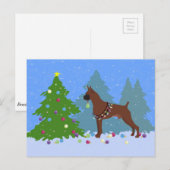 Boxer-kerstbos Feestdagenkaart (Voorkant / Achterkant)