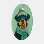 Boxer Kerstcadeau Keramisch Ornament (Rechts)