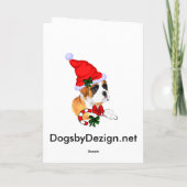 Boxer-kerstcadeaus Feestdagen Kaart (Achterkant)