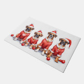 Boxer Kerstjurk Kerstman Hoed Deurmat (Schuin)