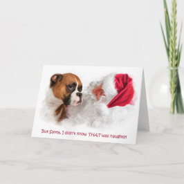 Boxer-kerstkaart Feestdagen Kaart