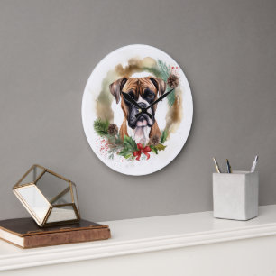 Boxer Kerstkrans Feestelijke Pup Grote Klok