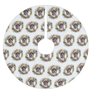 Boxer Kerstkrans Feestelijke Pup Kerstboom Rok