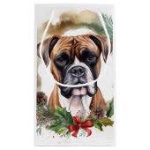 Boxer Kerstkrans Feestelijke Pup Klein Cadeauzakje (Achterkant)