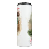 Boxer Kerstkrans Feestelijke Pup Thermosbeker (Achterkant)