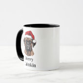 Boxer Kerstman Hoed Kersthond Mok (Voorkant links)