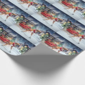 Boxer Kerstmis Feestelijk Seizoen Cadeaupapier (Hoek)