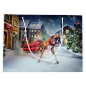 Boxer Kerstmis Feestelijk Seizoen Groot Cadeauzakje (Achterkant)