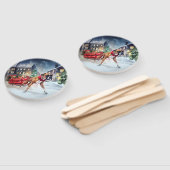 Boxer Kerstmis Feestelijk Seizoen Handwaaier (Niet-gemonteerd)