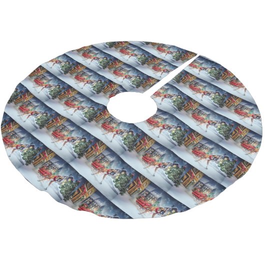 Boxer Kerstmis Feestelijk Seizoen Kerstboom Rok (Gekanteld)