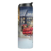 Boxer Kerstmis Feestelijk Seizoen Thermosbeker (Gedraaid links)