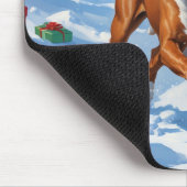 Boxer Kerstmis Festieve Sneeuw Scene Muismat (Hoek)
