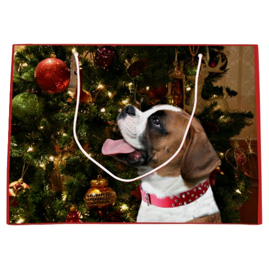 Boxer Kerstmis Large Cadeautasje (Voorkant)