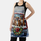 Boxer Kerstmis Rode Truck Holiday Schort (Insitu)