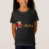 Boxer Kerstmis Sleigh - Grappige Boxer Hond XMA T-shirt (Voorkant)