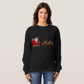 Boxer Kerstmis Sleigh - Grappige Boxer Hond XMA Trui (Voorkant volledig)