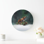 Boxer Kerstmis sneeuw winter Grote Klok (Huis)