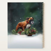 Boxer Kerstmis sneeuw winter Planner (Achterkant)
