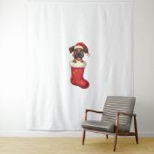 Boxer Kerstmis Stocking hond Wandkleed (In situ)