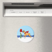 Boxer-kerstpost Magneet (Insitu (Vaatwasser))