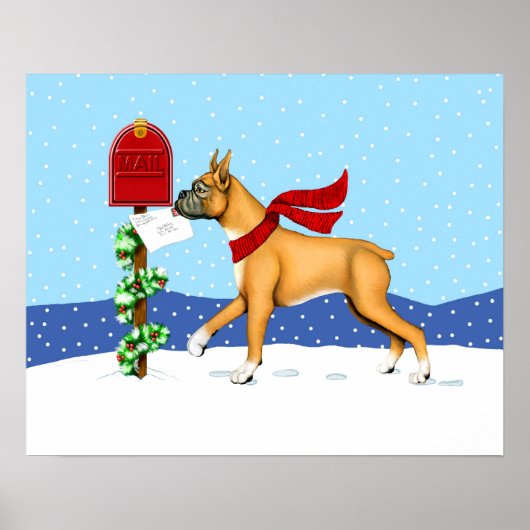 Boxer-kerstpost Poster (Voorkant)