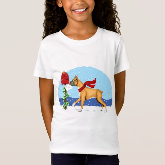Boxer-kerstpost T-shirt (Voorkant)