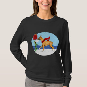 Boxer-kerstpost T-shirt