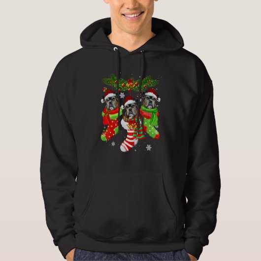 Boxer-kerstsokjes - Lichte kerstkerstkerstkerstker Hoodie (Voorkant)
