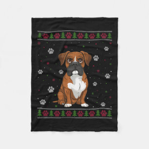 Boxer Kersttrui Xmas Huisdier Hondenliefhebber Fleece Deken