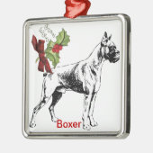 Boxer Kerstversiering Metalen Ornament (Links)