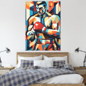 Boxer kubisme canvas (Insitu (Slaapkamer))