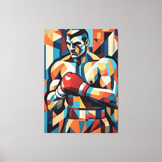 Boxer kubisme canvas (Voorkant)