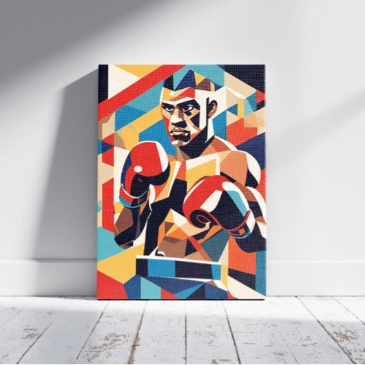 Boxer kubisme canvas