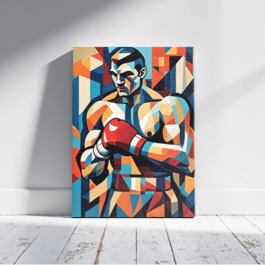Boxer kubisme canvas