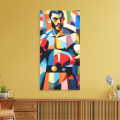 Boxer Kubisme Canvasprint Canvas Afdruk (Insitu (Woonkamer))