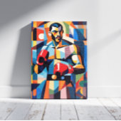 Boxer Kubisme Canvasprint Canvas Afdruk