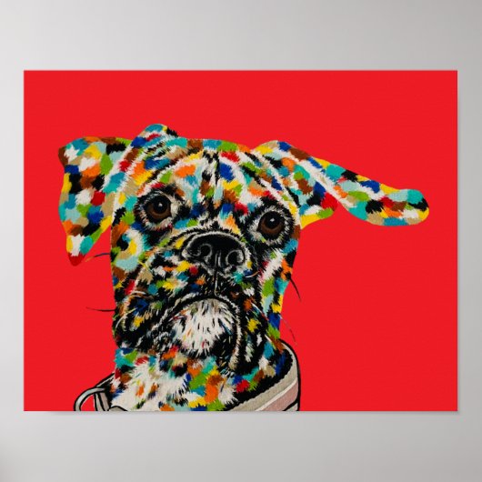 Boxer Kunst Poster (Voorkant)