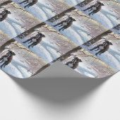 Boxer laat het sneeuwen Kerstmis Cadeaupapier (Hoek)