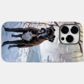 Boxer laat het sneeuwen Kerstmis Case-Mate iPhone Case (Achterkant (horizontaal))
