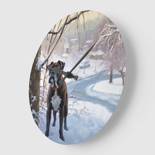 Boxer laat het sneeuwen Kerstmis Grote Klok (Hoek)