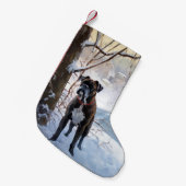 Boxer laat het sneeuwen Kerstmis Kleine Kerstsok (Voorkant (Hangend))