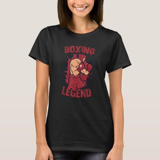 Boxer Legend Boxer Thai Boxer Kickboxer Fist Figh T-shirt (Voorkant)