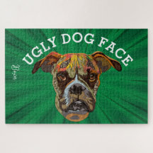 Boxer lelijke hond 1000 stuk Jigzaag Puzzle
