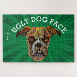 Boxer lelijke hond 1000 stuk Jigzaag Puzzle Legpuzzel